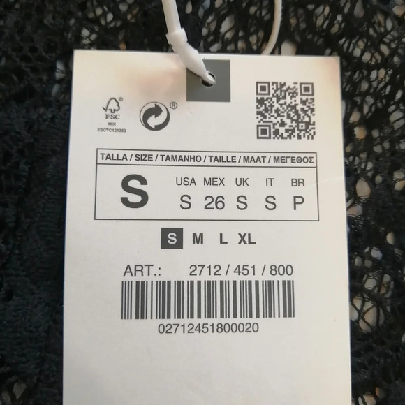 NWT Zara Lace Floral Blouse with Flutter Sleeves Small - Picture 15 of 16